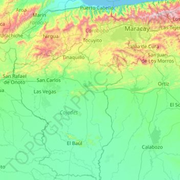 Las Galeras topographic map, elevation, terrain