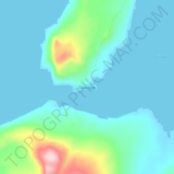 Tasiusaq topographic map, elevation, terrain