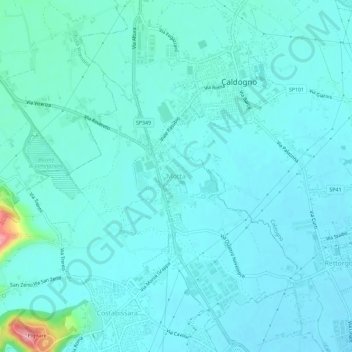 Motta topographic map, elevation, terrain