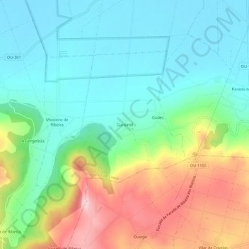 Guntimil topographic map, elevation, terrain