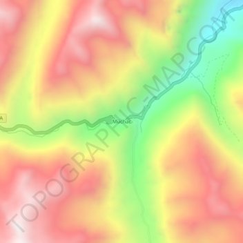 Muchac topographic map, elevation, terrain