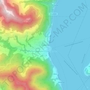 Cambianica topographic map, elevation, terrain