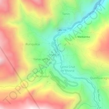 Machac topographic map, elevation, terrain