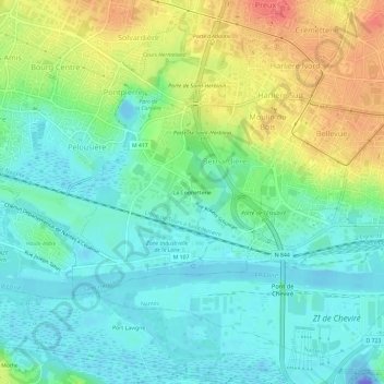 La Cognetterie topographic map, elevation, terrain