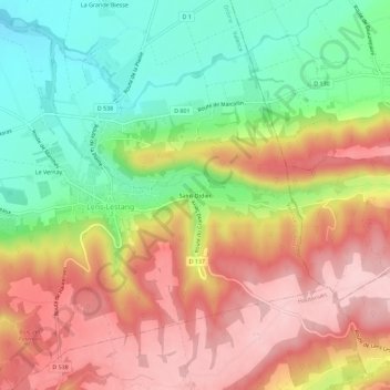 Saint-Didier topographic map, elevation, terrain