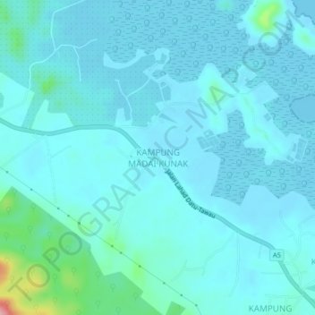 KAMPUNG MADAI KUNAK topographic map, elevation, terrain