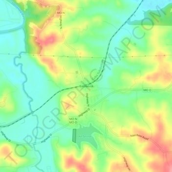 Catawissa topographic map, elevation, terrain