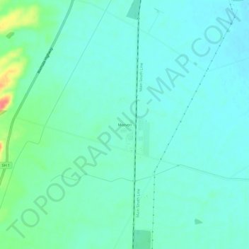 Morven topographic map, elevation, terrain