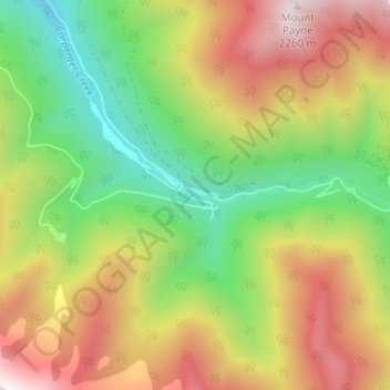 Sandon topographic map, elevation, terrain