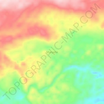 Masyeta topographic map, elevation, terrain