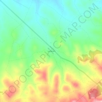 La Zarza topographic map, elevation, terrain