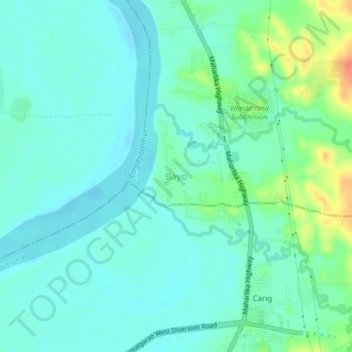 Bayo topographic map, elevation, terrain
