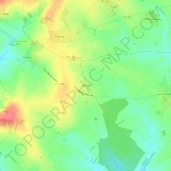 Meung topographic map, elevation, terrain