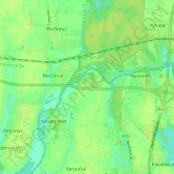 Smiltynė topographic map, elevation, terrain