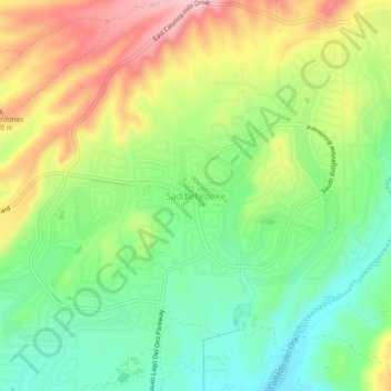 Saddlebrooke topographic map, elevation, terrain