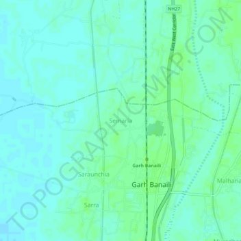 Semaria topographic map, elevation, terrain