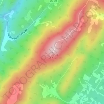 Cooper Mountain topographic map, elevation, terrain