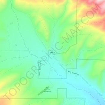 Wenas topographic map, elevation, terrain