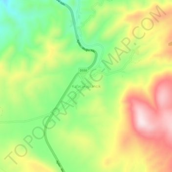 Kafacakaplancık topographic map, elevation, terrain