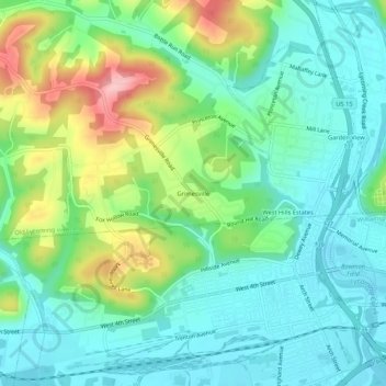 Grimesville topographic map, elevation, terrain