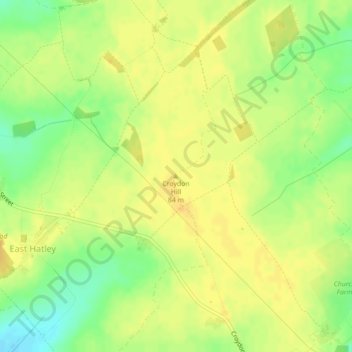 Croydon Hill topographic map, elevation, terrain