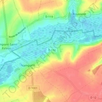 Montigny topographic map, elevation, terrain