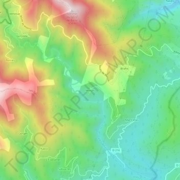 Murjas topographic map, elevation, terrain