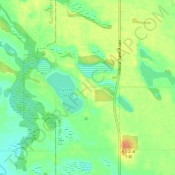 Crystal Lake topographic map, elevation, terrain
