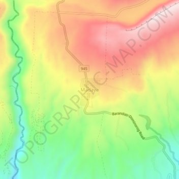 Madaya topographic map, elevation, terrain