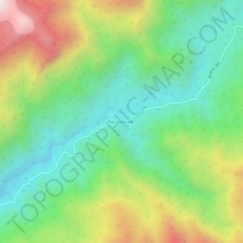 Río Colorado topographic map, elevation, terrain