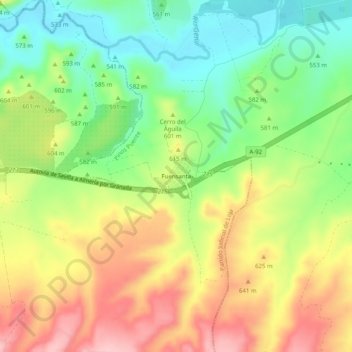 Fuensanta topographic map, elevation, terrain
