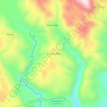 Crucero Alto topographic map, elevation, terrain