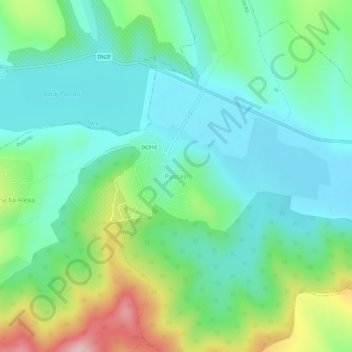 Pușcași topographic map, elevation, terrain