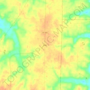 Golo topographic map, elevation, terrain