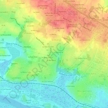 La Brulerie topographic map, elevation, terrain