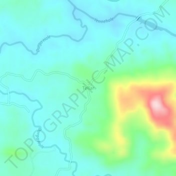 Tellar topographic map, elevation, terrain