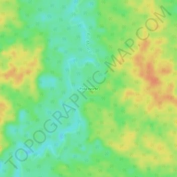 Polo Norte topographic map, elevation, terrain