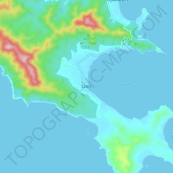 Looc topographic map, elevation, terrain