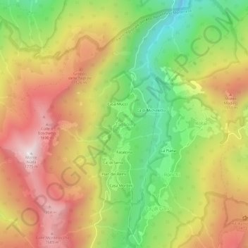 Tagliole topographic map, elevation, terrain