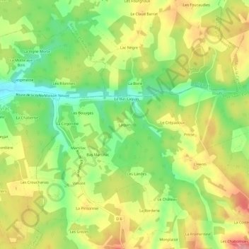 Laquin topographic map, elevation, terrain
