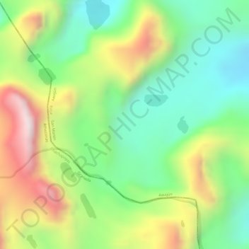 Jacinto topographic map, elevation, terrain
