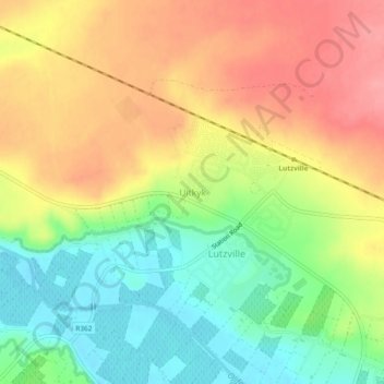 Uitkyk topographic map, elevation, terrain