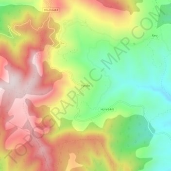 Panillo topographic map, elevation, terrain