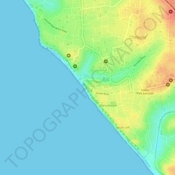 Temple Road topographic map, elevation, terrain