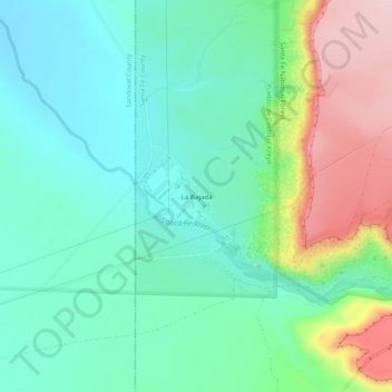 La Bajada topographic map, elevation, terrain