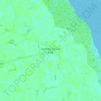 Gedney Drove End topographic map, elevation, terrain