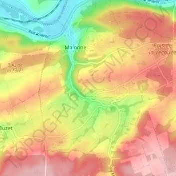 Chepson topographic map, elevation, terrain