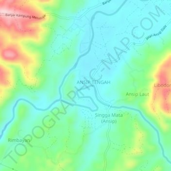 Pagalungan topographic map, elevation, terrain