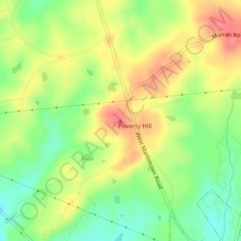 Poverty Hill topographic map, elevation, terrain