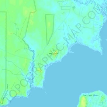 Mill Creek topographic map, elevation, terrain
